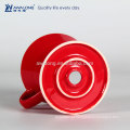 Pure Red Restaurant Usado Fine Porcelain High Quality Drain Cup